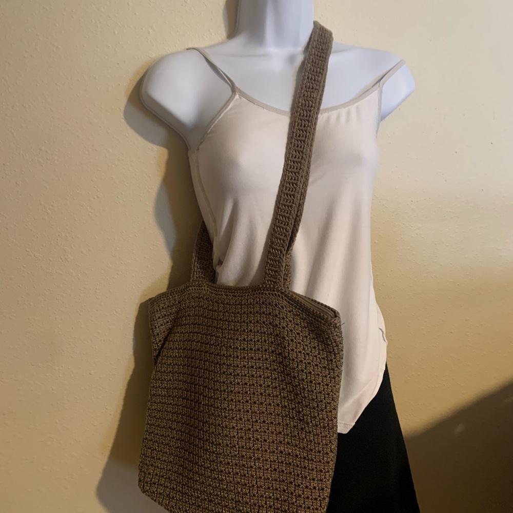 The Sak Tan Crochet Shoulder Bag